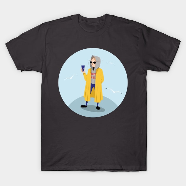 woman and seagulls T-Shirt by barbasantara